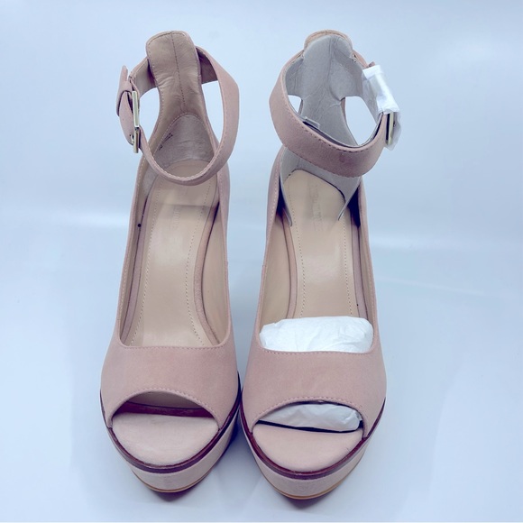 Pour La Victoire Luxe Platform Pump in Petal Suede - Picture 5 of 8